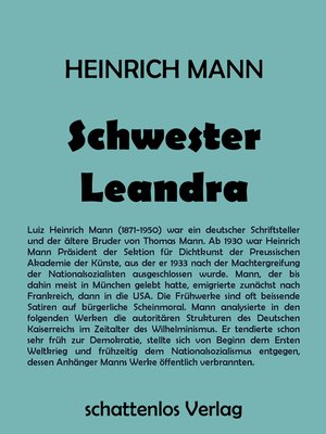 cover image of Schwester Leandra